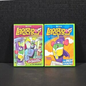 Larryboy The Cartoon Adventures DVD Lot Angry Eyebrows Yodelnapper Big Idea 2002